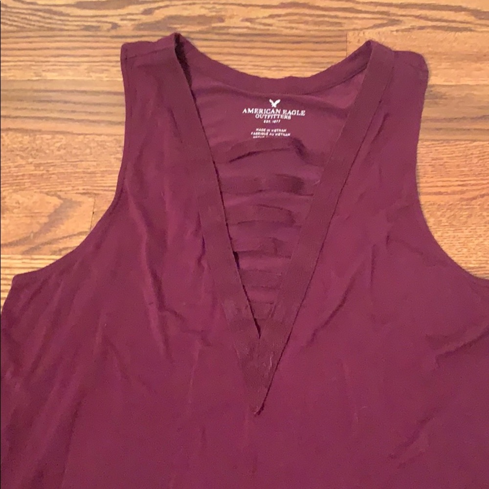 American Eagle Maroon Tank